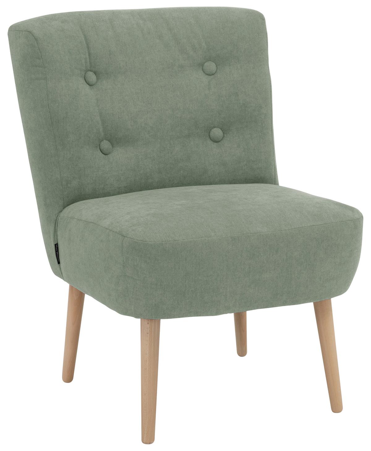 Sessel Fiona - Buchefarben/Hellgrün, Design, Textil (58/78/68cm) - Max Winzer