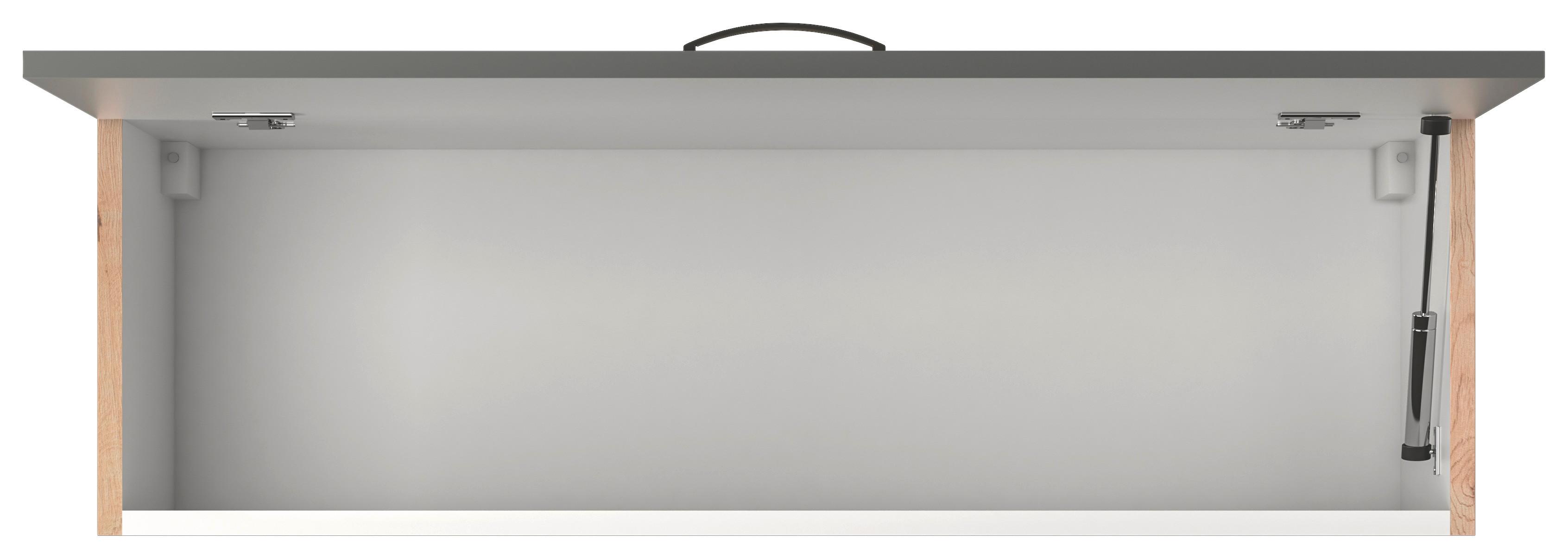 Kuchyňská horní skříňka SHADOW 100cm - dub San Remo/tmavě šedá, Moderní, kov/kompozitní dřevo (100/32/32cm)