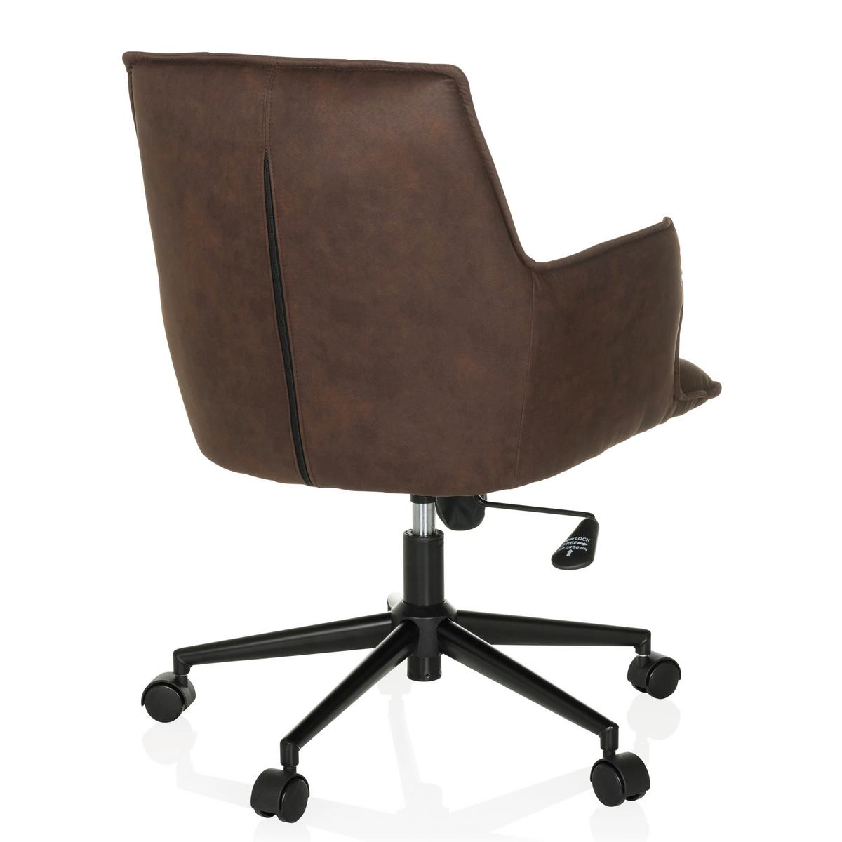 Drehstuhl Solao Life Dunkelbraun B: 54 cm - Dunkelbraun/Schwarz, MODERN, Kunststoff/Textil (54/85/70cm) - MID.YOU