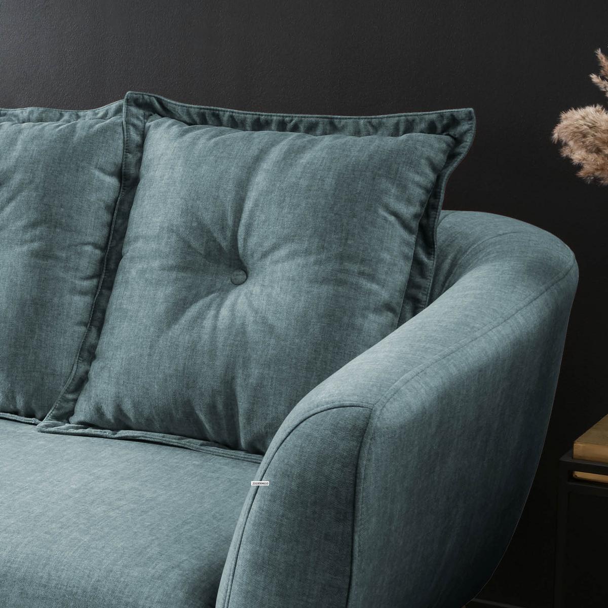 3-sitzer-sofa Baggio Dblau,dgrün B:236 Cm - Blau/Buchefarben, MODERN, Textil (236/94/103cm) - Livetastic