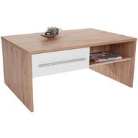Couchtisch Mit Stauraum Melbourne, Eiche Dekor/weiß - Eichefarben/Weiß, MODERN, Holzwerkstoff (105/45/60cm)