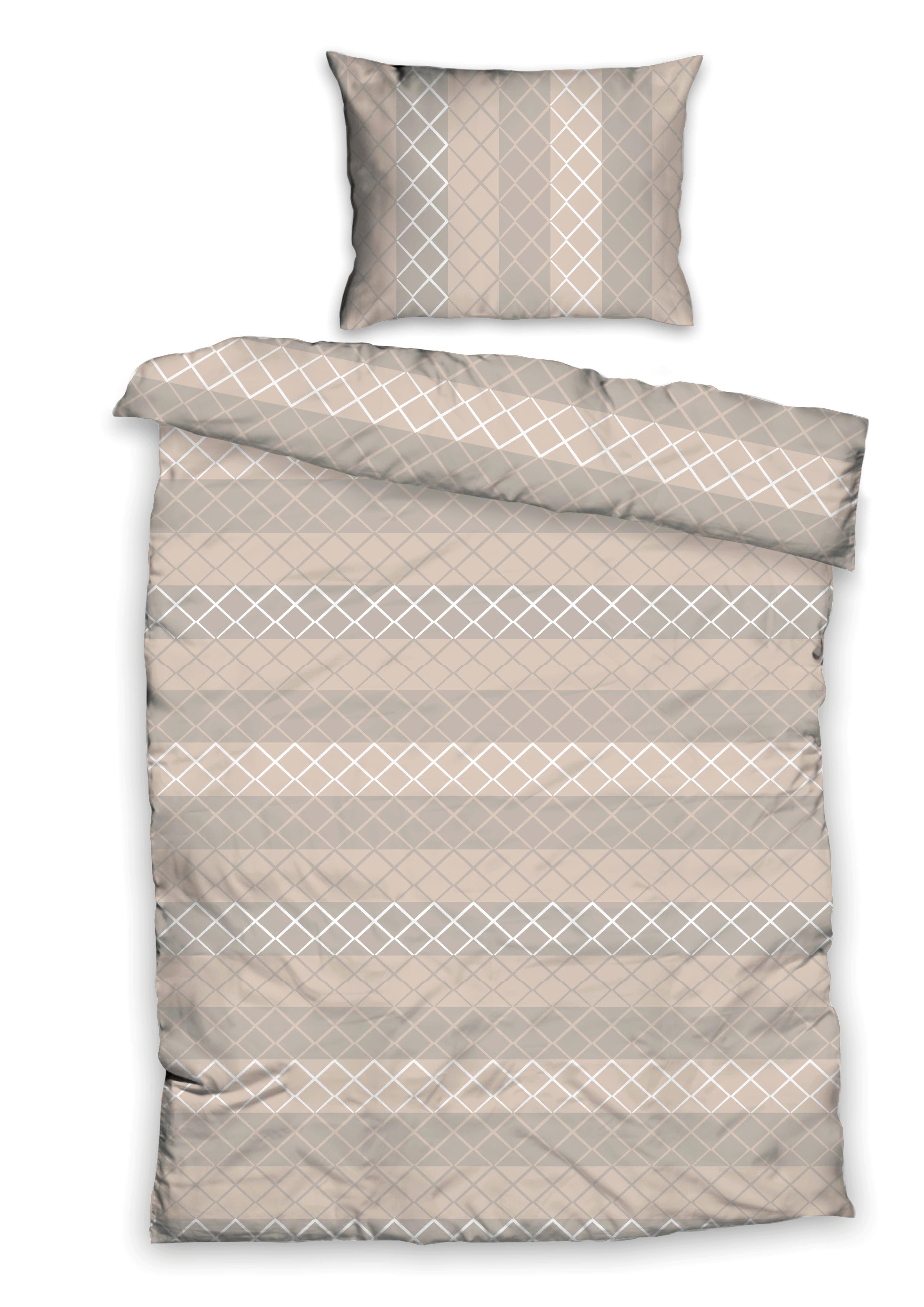 Povlečení Gabriela, 140/200cm, Béžová - béžová, Basics, textil (140/200cm)