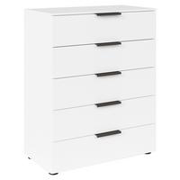 Kommode 80 cm Flipp Weiß/Graphitfarben - Schwarz/Graphitfarben, MODERN, Holzwerkstoff (80/100/42cm) - Rauch Möbel