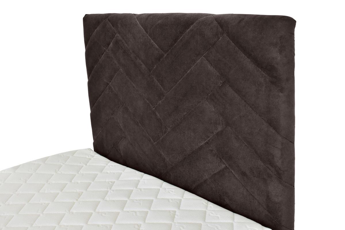 Boxspringbett Mit Topper 90x200 Cm Evan - Schwarz/Braun, Basics, Holz/Textil (90/200cm) - P & B