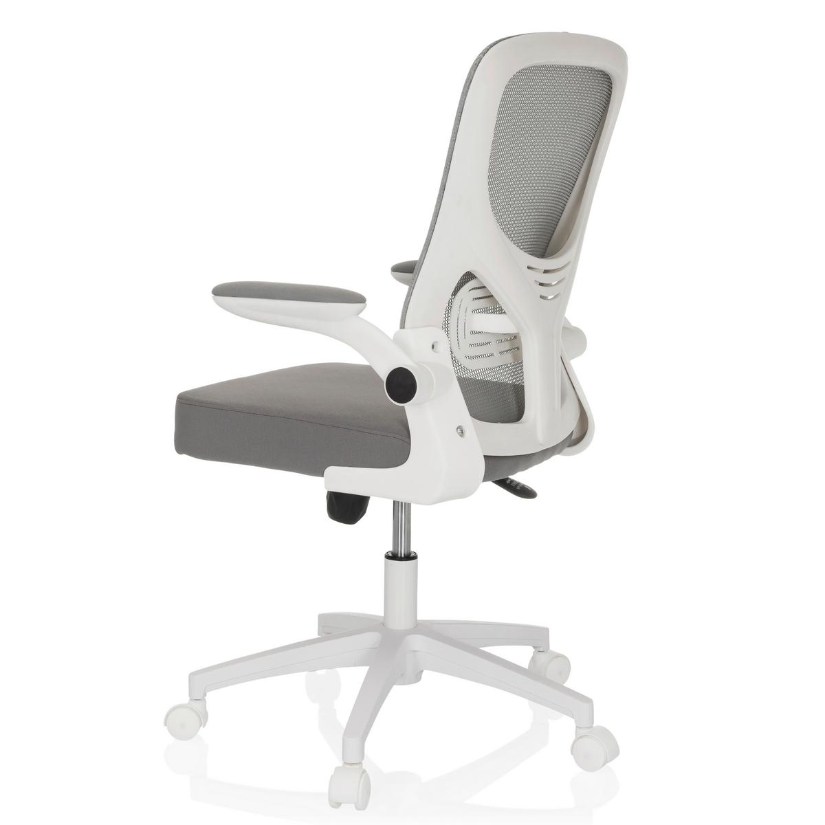 Drehstuhl Grau B: 60 Cm - Grauweiß/Weiß, MODERN, Kunststoff/Textil (60/95-105/54cm) - MID.YOU