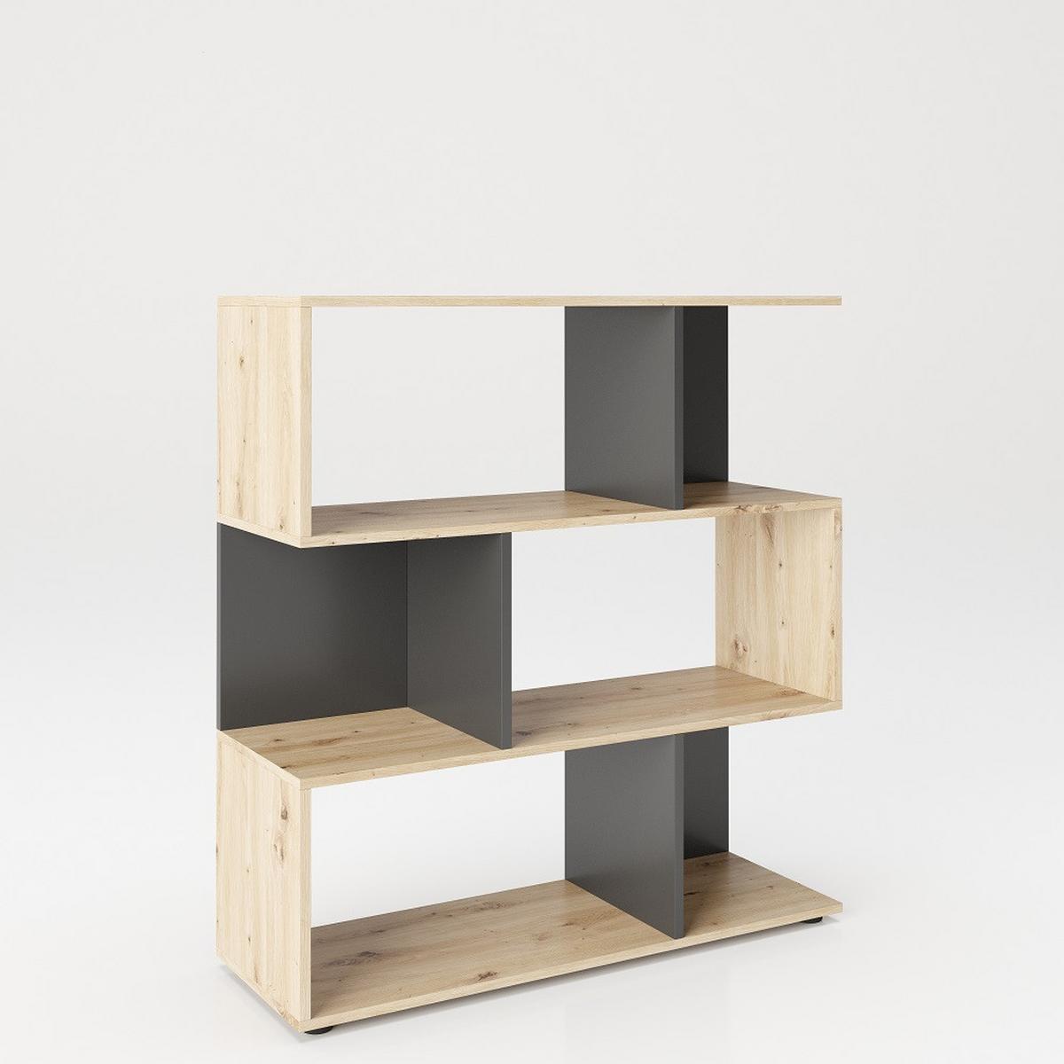 Regal Shelfy - Eiche Artisan/Grau, MODERN, Holzwerkstoff (103/110/36cm) - MID.YOU