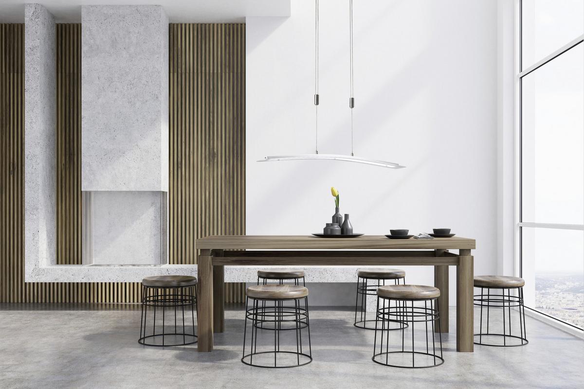 LED-Hängeleuchte Metis H: 80- 150 cm 1-Flammig dimmbar - Chromfarben, KONVENTIONELL, Metall (90/9/80-150cm) - Fischer & Honsel