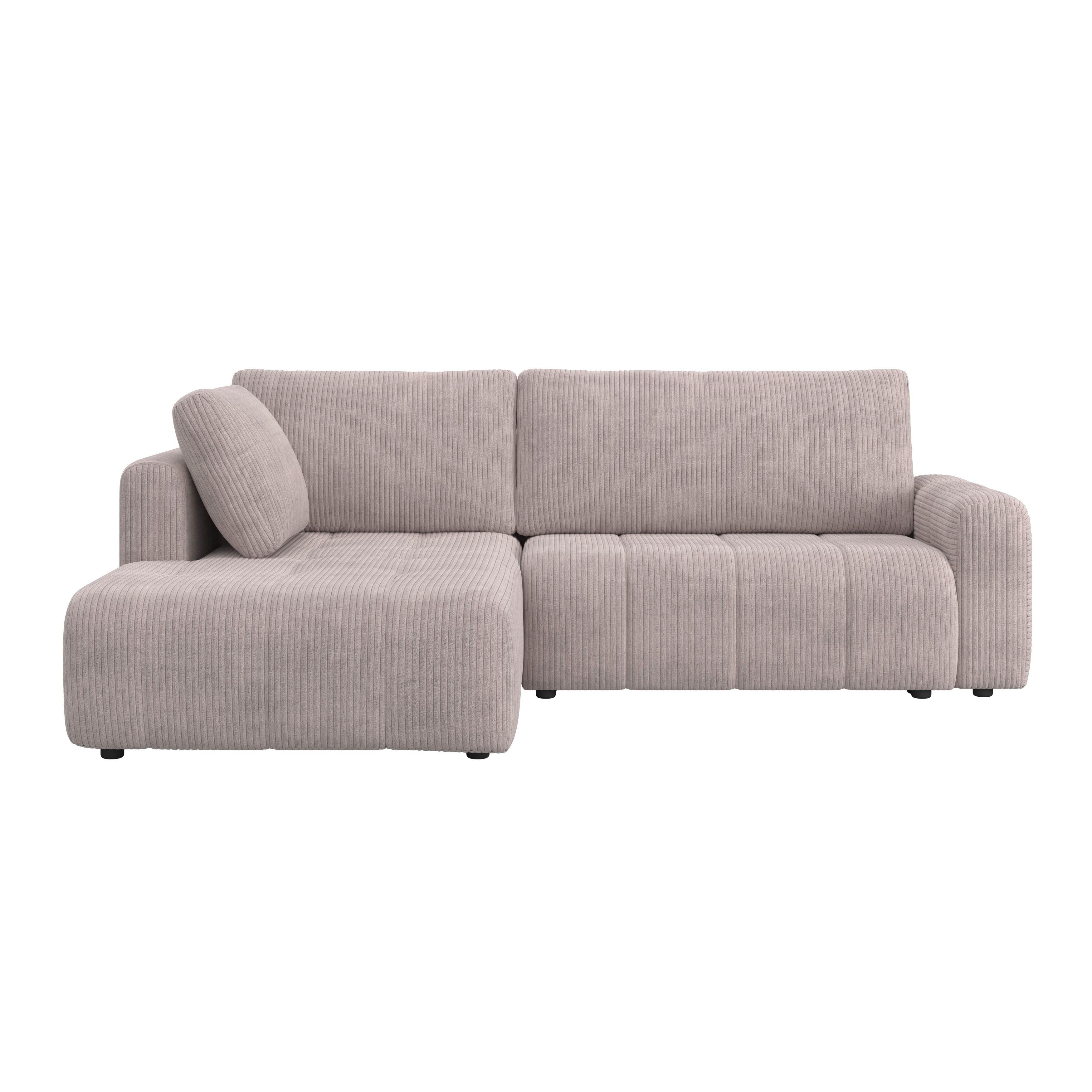 Sedacia súprava GIA, ľavá, svetlosivá - čierna/svetlosivá, Modern, drevo/textil (261/94/197cm) - Bessagi Home