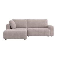 Sedacia súprava GIA, ľavá, svetlosivá - čierna/svetlosivá, Modern, drevo/textil (261/94/197cm) - Bessagi Home