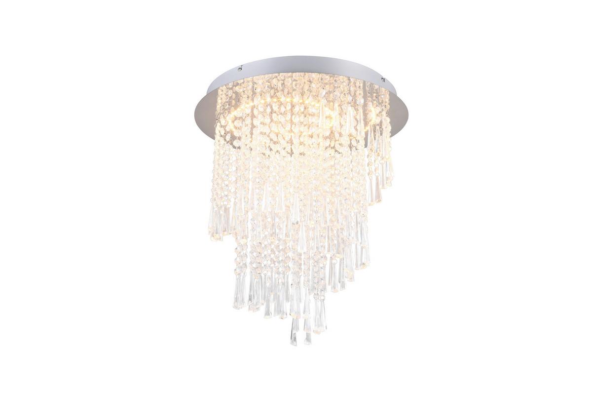 Led-deckenleuchte R67349106 Pomp - Chromfarben/Transparent, Basics, Kunststoff/Metall (45/50cm)