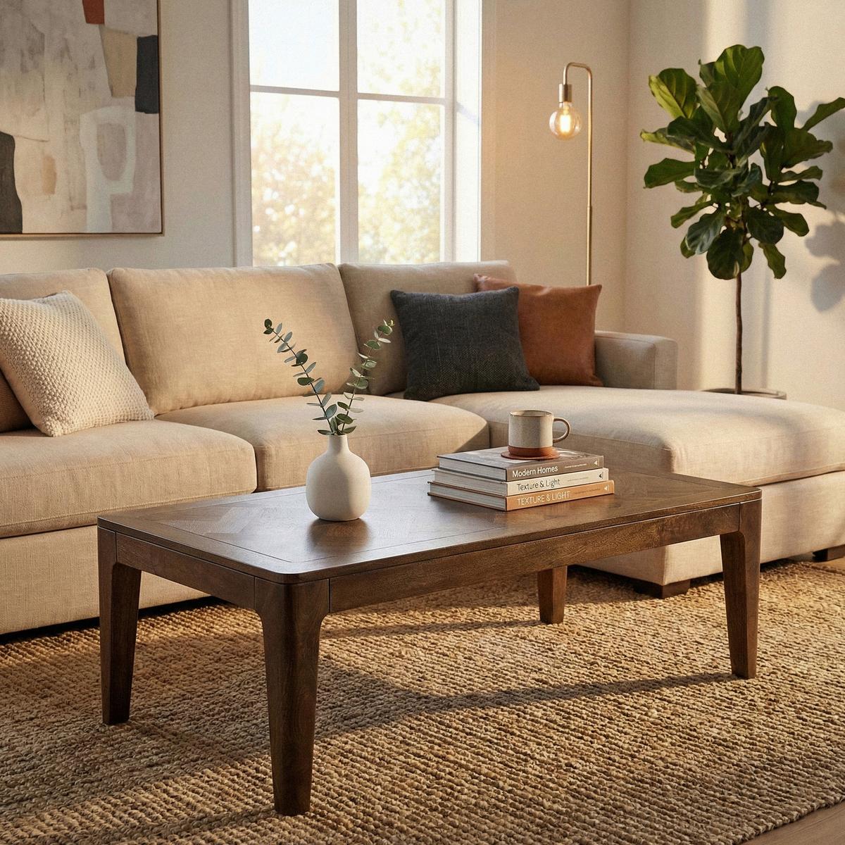 COUCHTISCH Braun L: 120cm - Braun, Design, Holz (120/60/40cm) - Livetastic