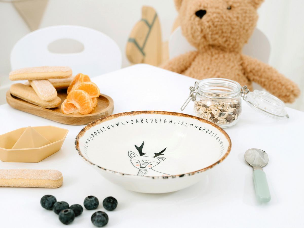 Kindergeschirrset 3 tlg. Steinzeug, Multicolor - Multicolor, Basics, Keramik - Creatable