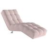 Relaxační ležadlo Isabella, růžové - pink/barvy chromu, Moderní, kov/textil (68/88/164cm)