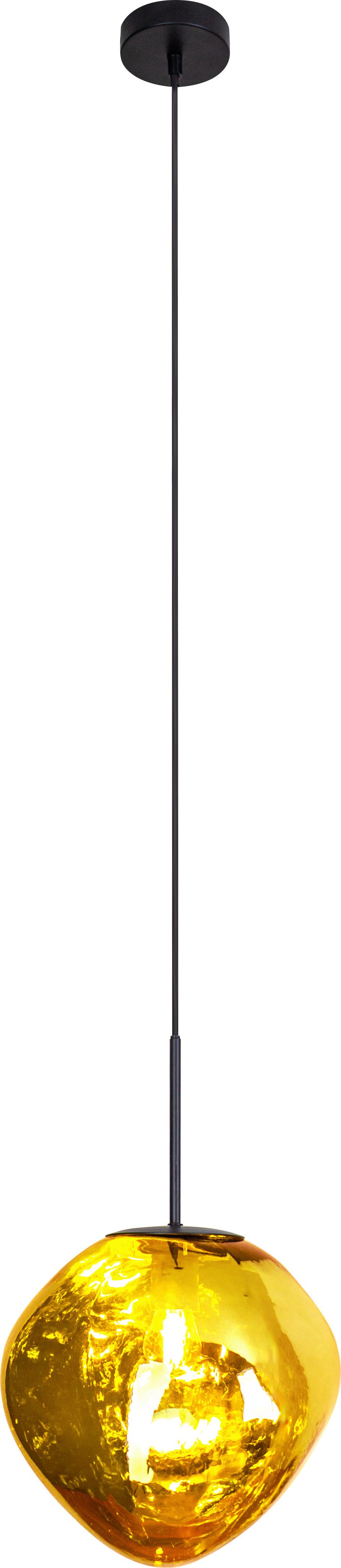 Hängeleuchte Canopus Gelb D: 28 cm - Gelb, Basics, Glas (28/150cm)