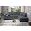 Eckschlafsofa Alvito Anthrazit S: 298x202 cm - Anthrazit/Schwarz, MODERN, Textil (298/202cm) - MID.YOU