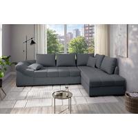 Eckschlafsofa Alvito Anthrazit S: 298x202 Cm - Anthrazit/Schwarz, MODERN, Textil (298/202cm) - MID.YOU