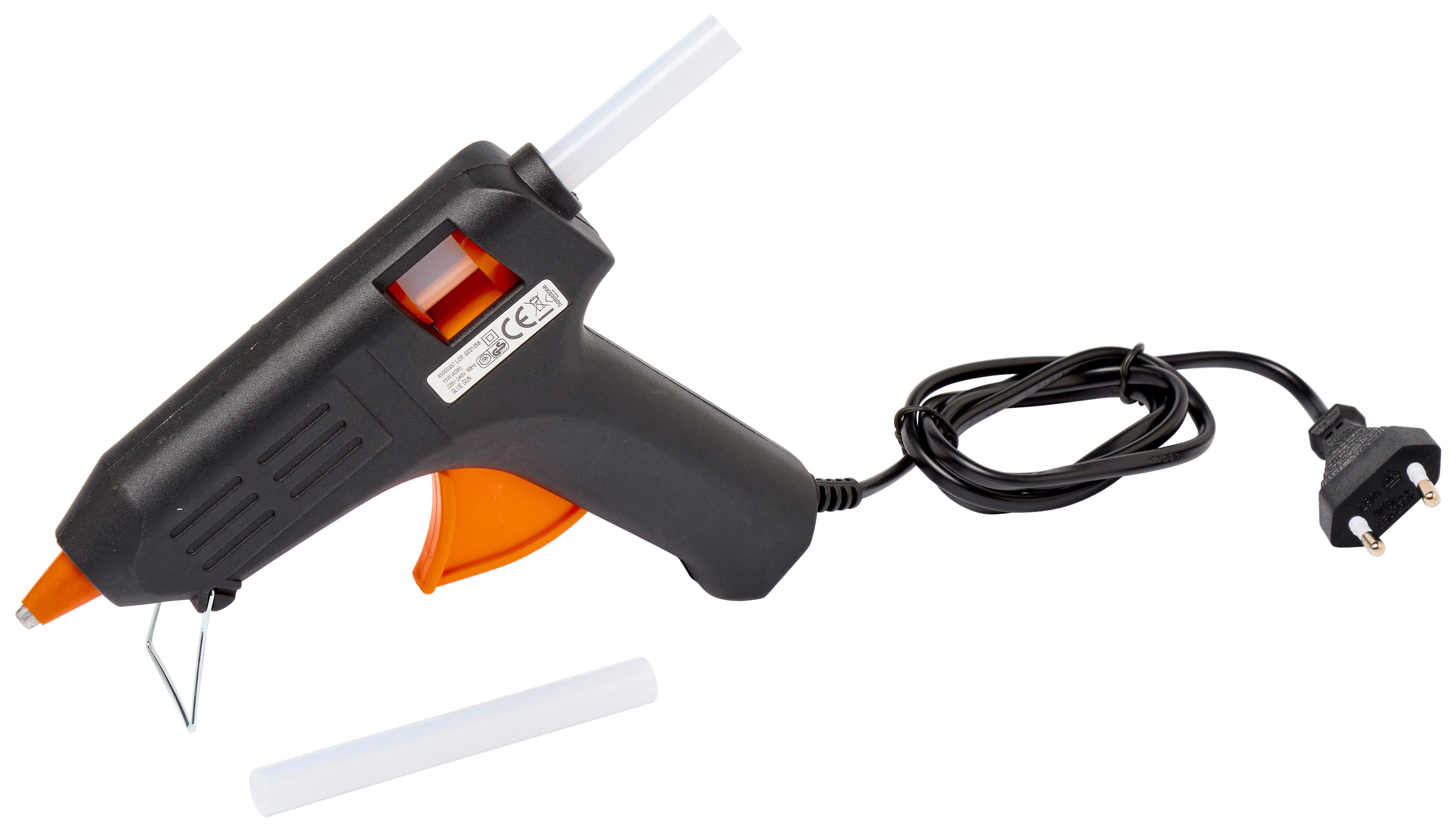 Heißklebepistole 40 W Netzbetrieb - Schwarz/Orange, Basics, Kunststoff/Metall