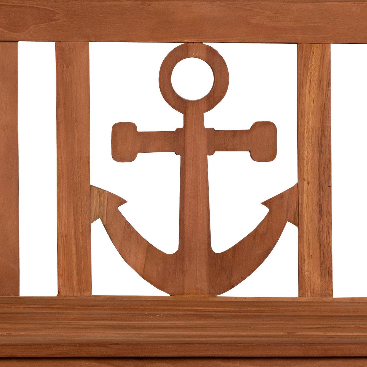 Gartenbank Teakholz 2-Sitzer Woodie - Teakfarben, Basics, Holz (120/89/60cm) - Gardenson