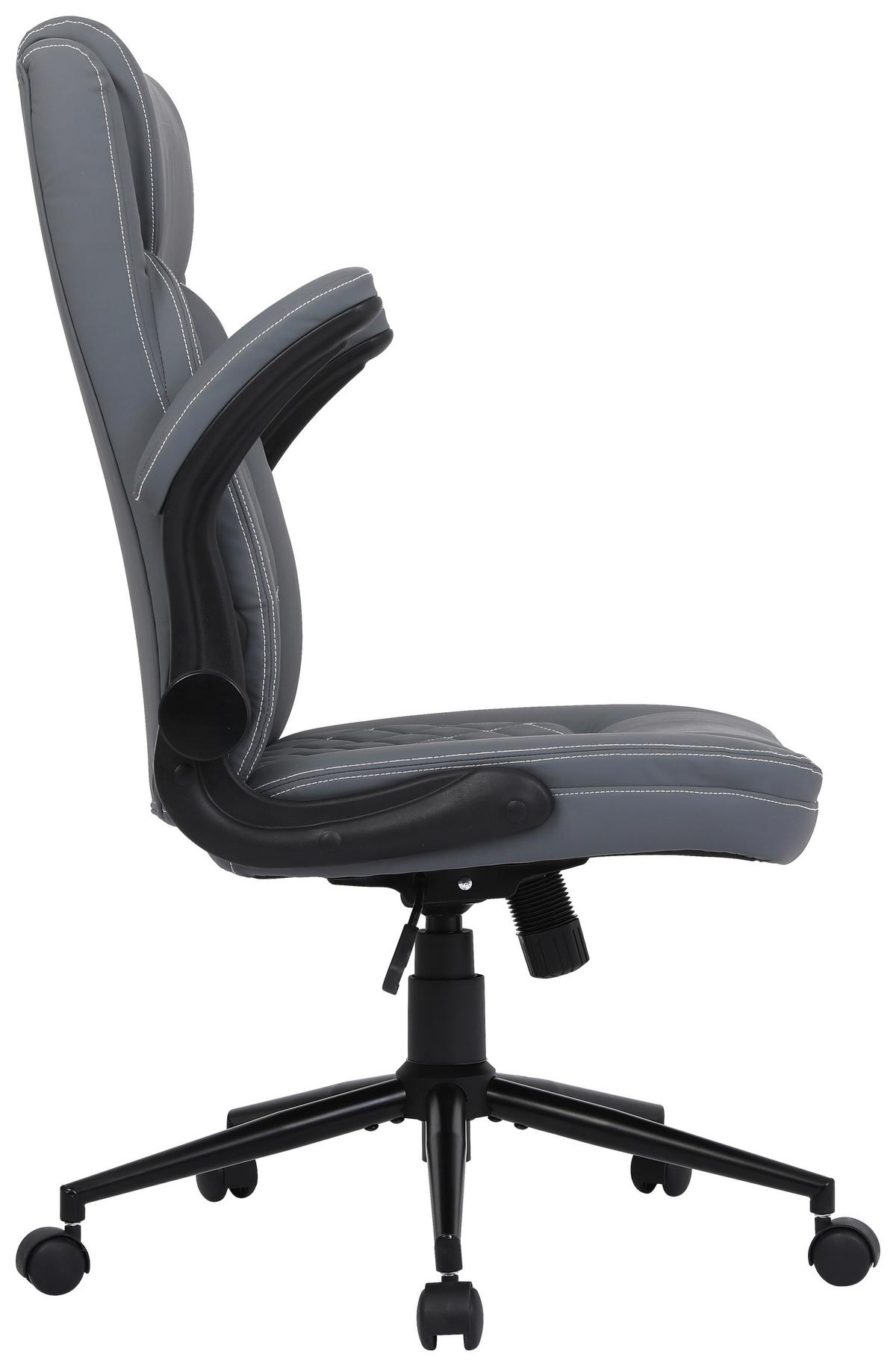 Chefsessel Fredy - Schwarz/Weiß, MODERN, Holz/Kunststoff (64/116/70cm)