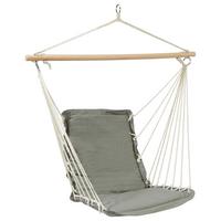Hängesessel Mit Gestell Relaxe Deckenmontage, Mit Kissen - Grau, KONVENTIONELL, Textil (47/100cm) - Ondega