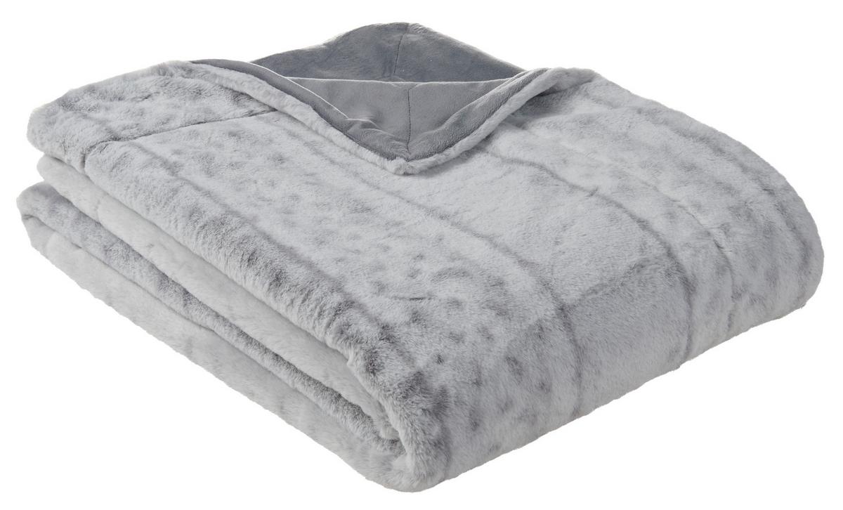 Kuscheldecke Karin Silberfarben 150x200 cm - Silberfarben, ROMANTIK / LANDHAUS, Textil (150/200cm) - James Wood