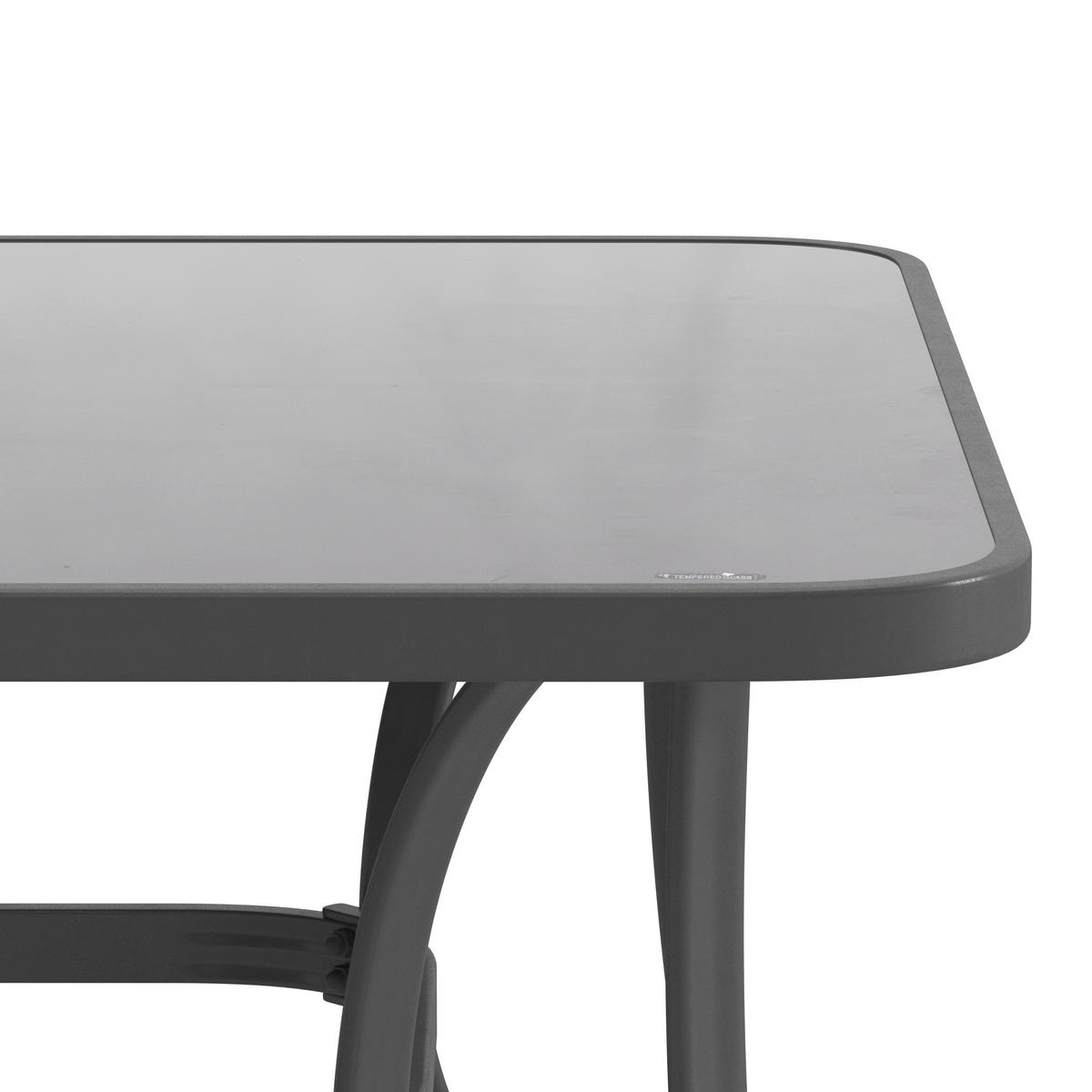 Gartenmöbel Set 8-tlg. Mao Aus Metall/textil/glas - Anthrazit, MODERN, Glas/Textil - Luca Bessoni