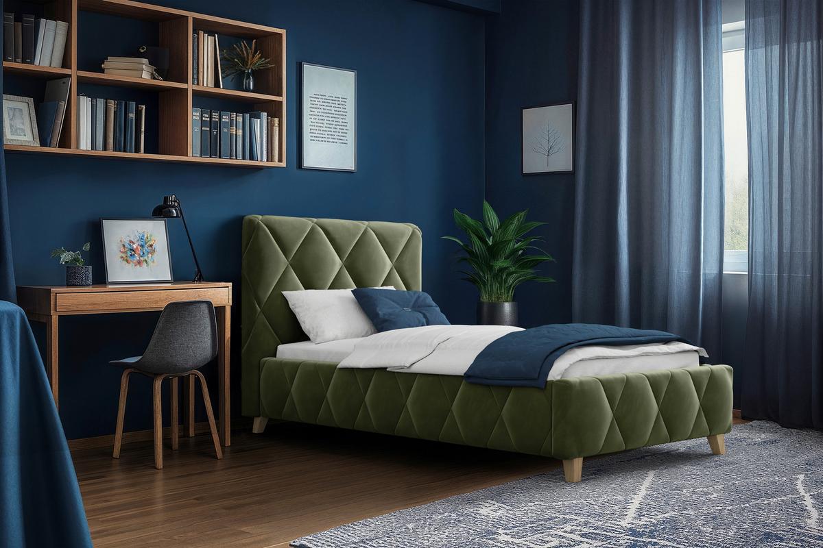 Polsterbett Trivio 100x200 cm Olivgrün - Olivgrün, MODERN, Holz/Holzwerkstoff (100/200cm) - MID.YOU