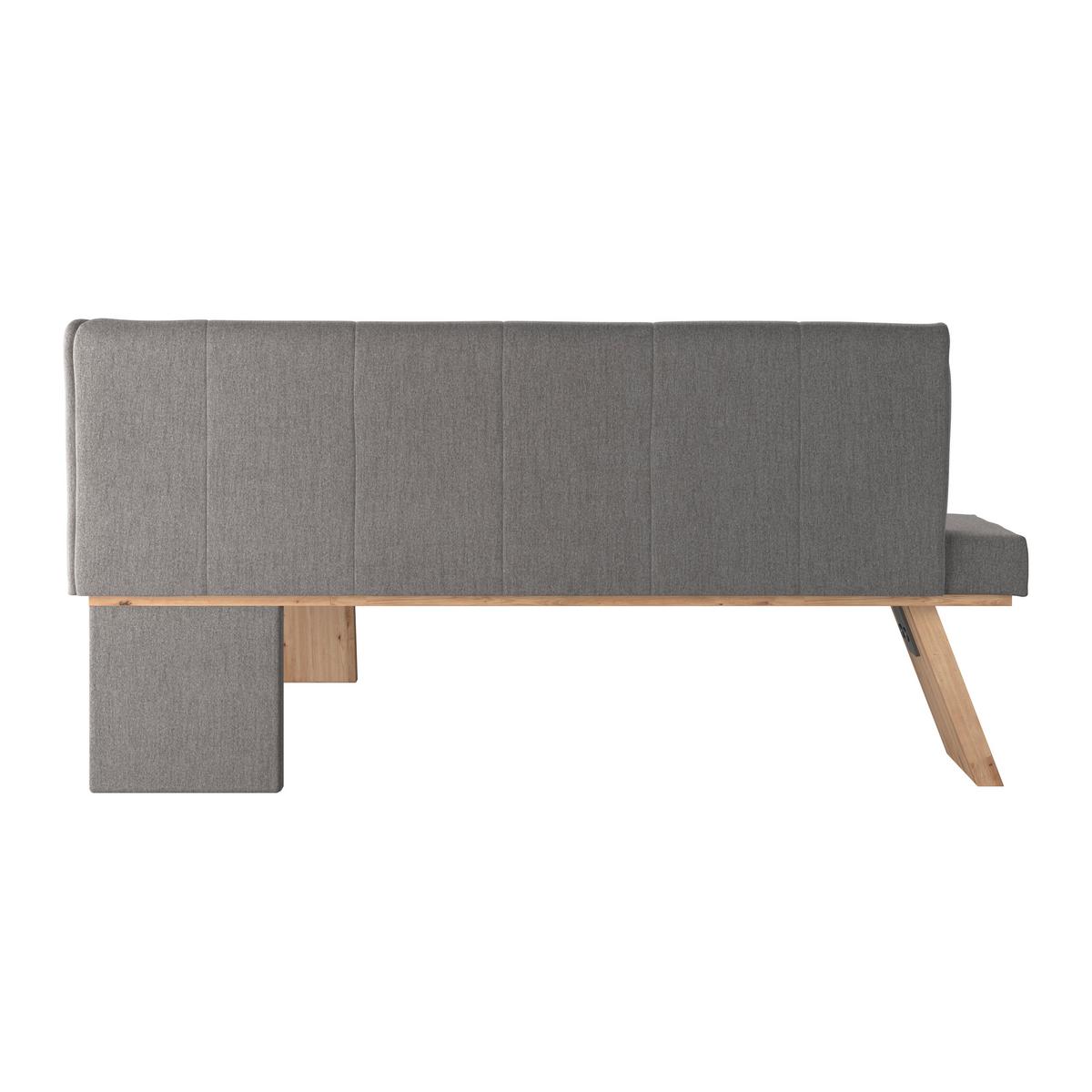 Eckbank Emma Ii Webstoff Dunkelgrau, B: 185 Cm - Eichefarben/Dunkelgrau, KONVENTIONELL, Holzwerkstoff/Textil (185/150cm)