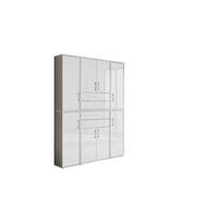 Aktenschrank Office Edition Grau/weiß Hg, B: 172,6 Cm - Weiß Hochglanz/Grau, MODERN, Holzwerkstoff (172,6/227,2/33cm) - MID.YOU