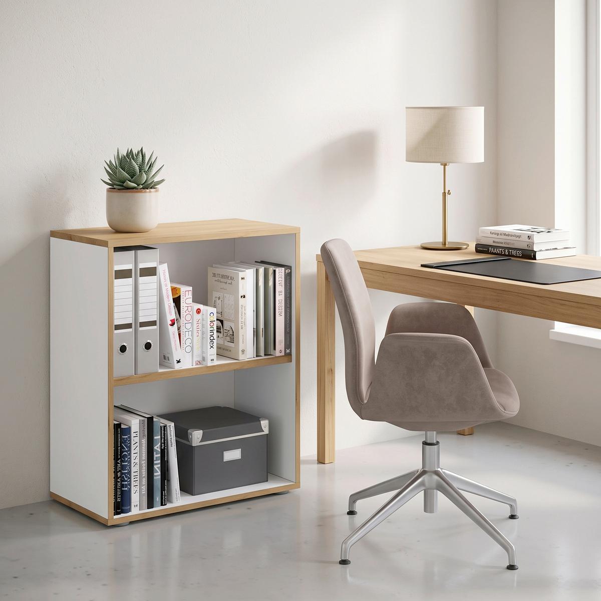 REGÁL NA ŠANÓNY SALIA B60 - čierna/biela, Design, kompozitné drevo/plast (60/74/33cm) - P & B
