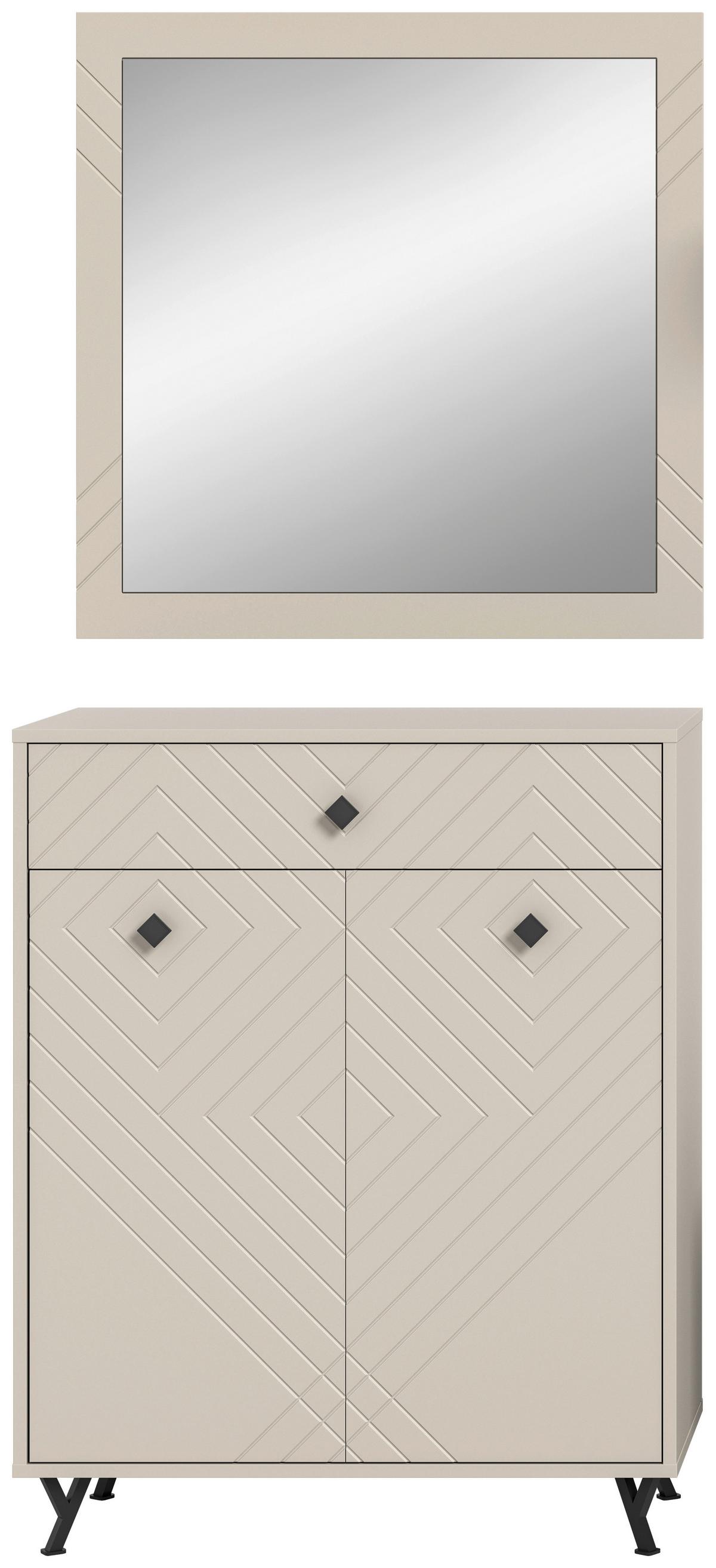 ŠATNA NOTES - Design, kompozitní dřevo/sklo (80/190/35cm) - MID.YOU