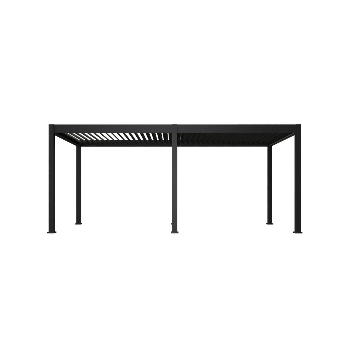 Pergola Deluxe 600x300cm Wetterfest, Elektrisch - Anthrazit, Basics, Metall (600/255/300cm) - Gardenson