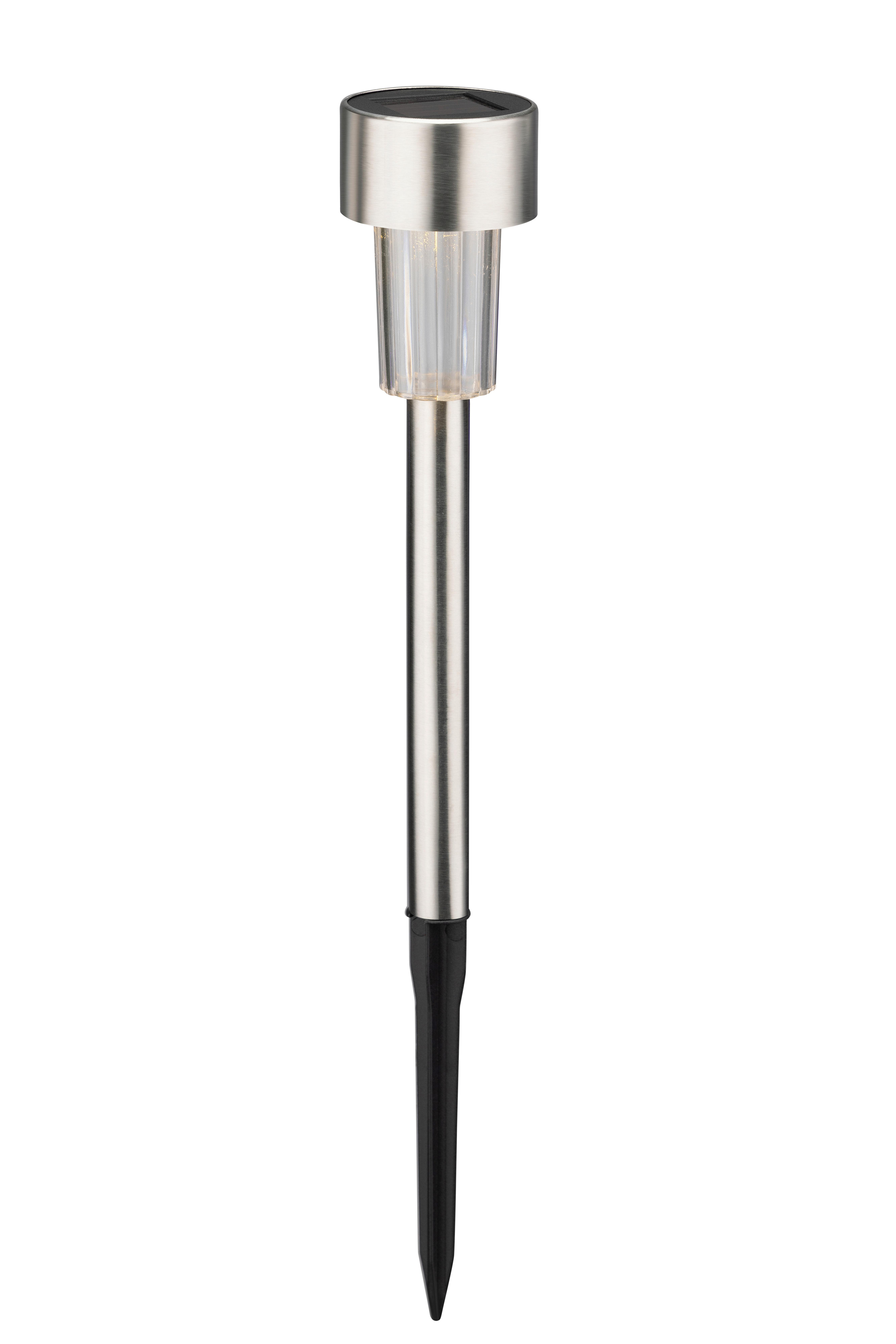 Solarleuchte Helia - Edelstahlfarben, Basics, Kunststoff/Metall (4,5/30,5cm) - Homezone