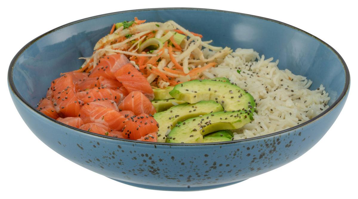 Schüssel Keramik Multicolor Nc Aqua Poke Bowl 4tlg D: 30cm - Multicolor, KONVENTIONELL, Keramik (22,5/5cm) - Creatable