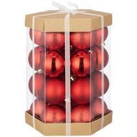 Christbaumkugel-set Julia - Rot, KONVENTIONELL, Kunststoff (6cm) - Luca Bessoni