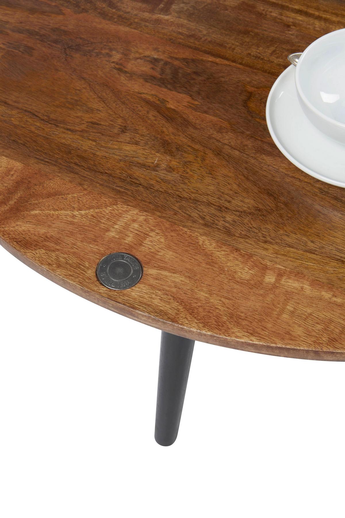 BEISTELLTISCH Mangoholz B: 40cm - Schwarz/Braun, Design, Holz (40/40/46cm) - MID.YOU
