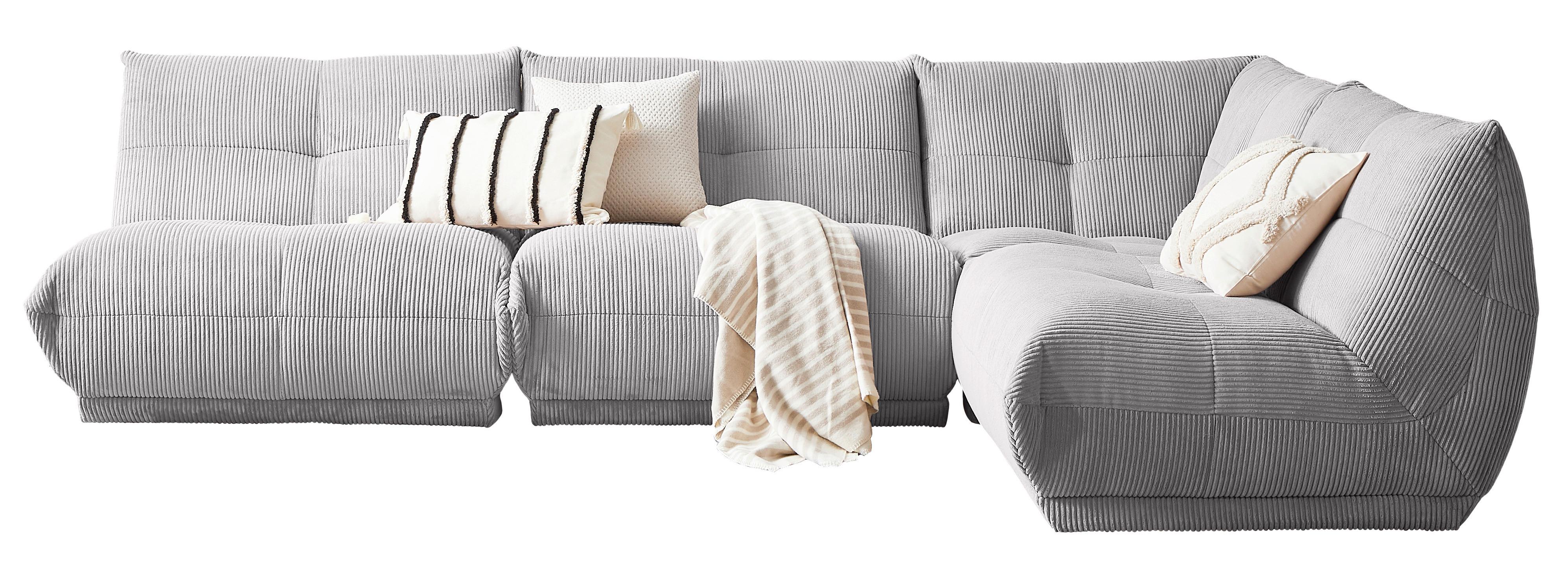 Ecksofa Giselle - Grau, Trend, Textil (315/210cm) - Livetastic