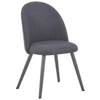 Vierfußstuhl Wando Webstoff Grau Gepolstert - Grau, Trend, Textil/Metall (53/84/54cm)