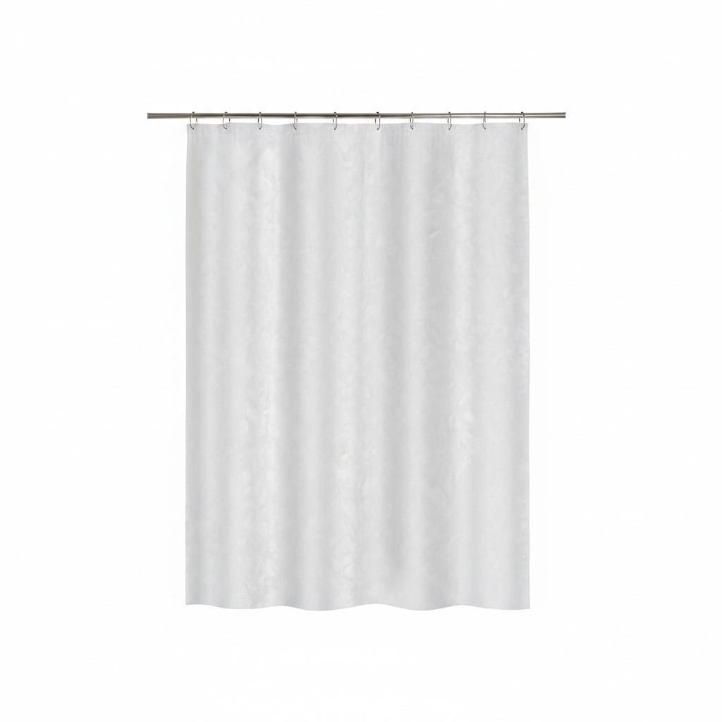 Duschvorhang in Weiß BxL: ca. 180x200 cm - Weiß, Basics, Textil (180/200cm) - Spirella
