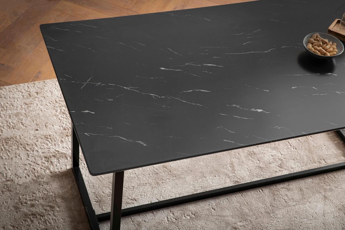 Esstisch Schwarz L: 160 cm - Schwarz, Design, Holzwerkstoff/Metall (160/80/76cm) - MID.YOU