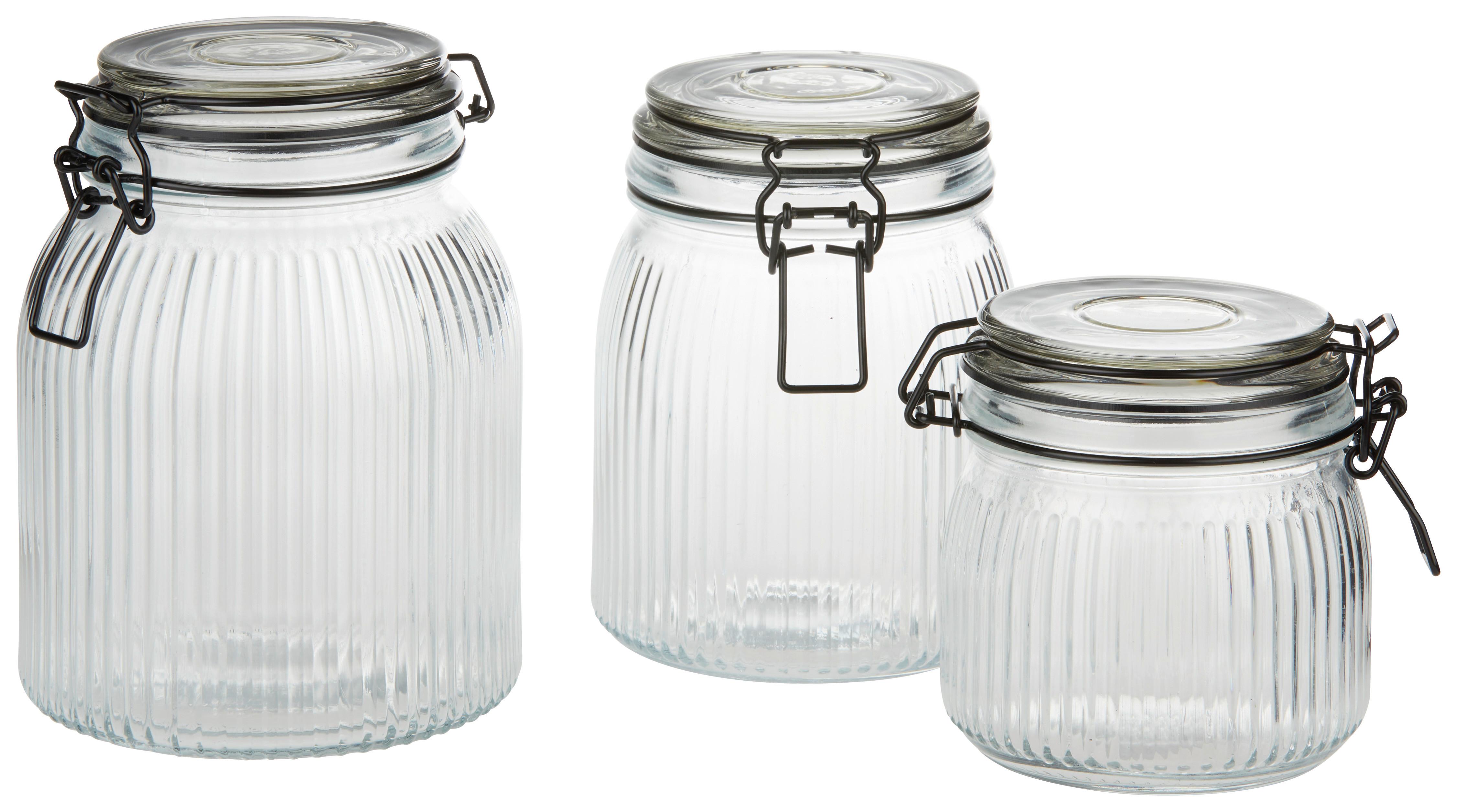 Dóza Na Potraviny Juna, 0,5l - průhledné, Moderní, kov/plast (10,6/11cm) - Premium Living
