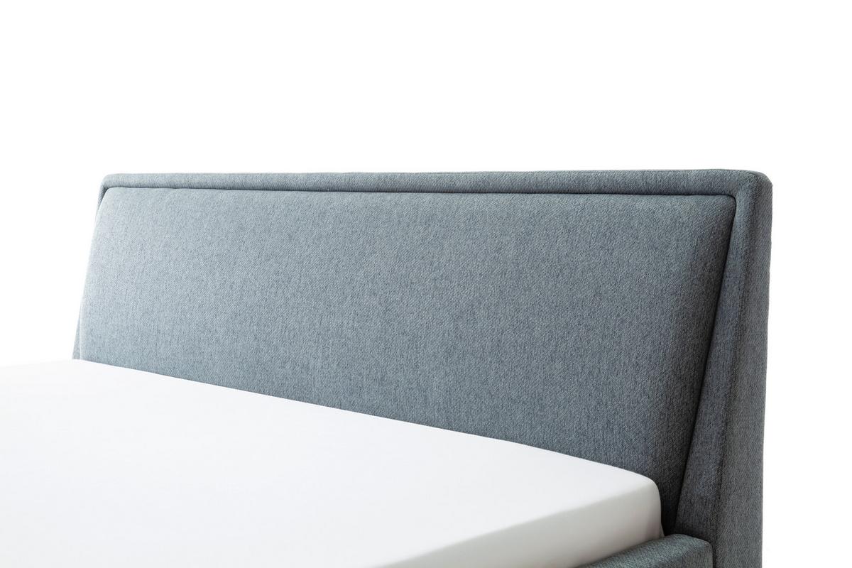 Polsterbett 180x200 cm Frieda Blau - Blau/Schwarz, MODERN, Textil (180/200cm) - Livetastic