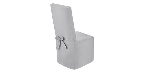 Stuhlhusse Anna Baumwolle Silberfarben LxBxH: 50x48x110 cm - Silberfarben, KONVENTIONELL, Textil - Ondega