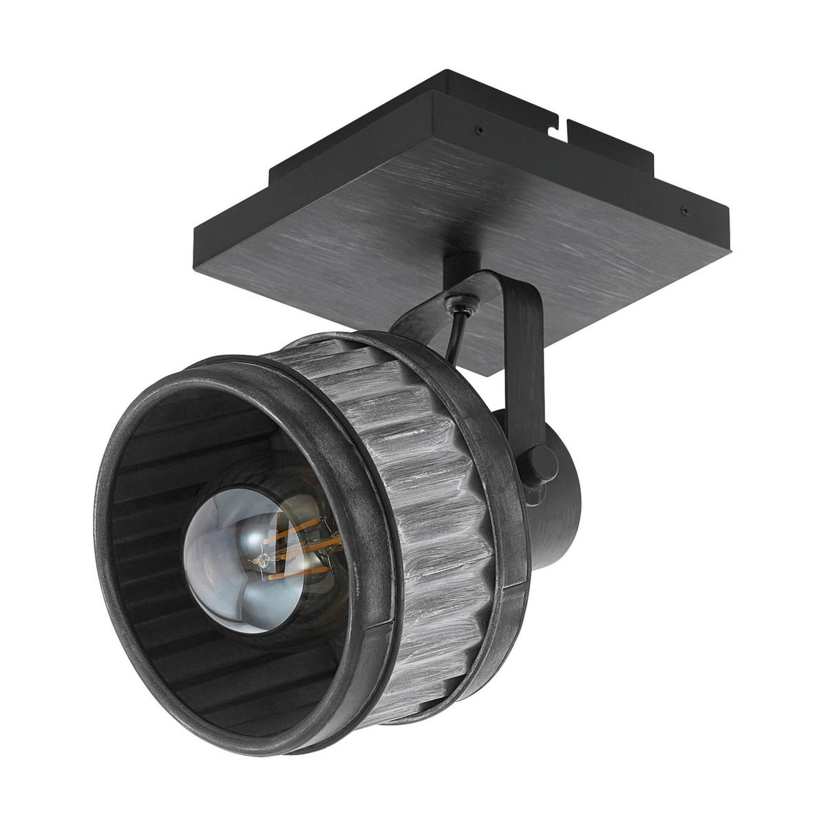 Wandleuchte 43444* Turrock - Schwarz/Grau, Design, Metall (16/16/30cm) - Eglo