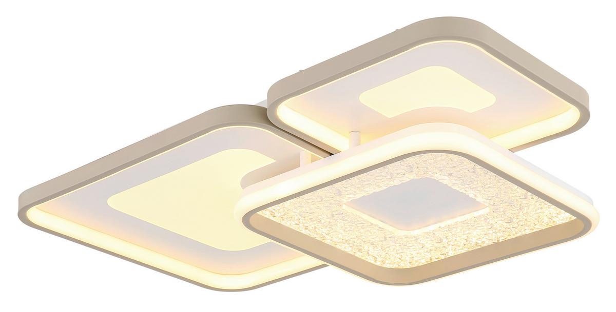 LED-Deckenleuchte 2700-6000k - Sandfarben/Klar, Design, Kunststoff/Metall (65/45,5/10cm) - Globo