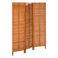 Paravent B: 150 cm 3 Paneele Echtholz Naturfarben - Naturfarben, KONVENTIONELL, Holz (150/170/1cm) - Gardenson