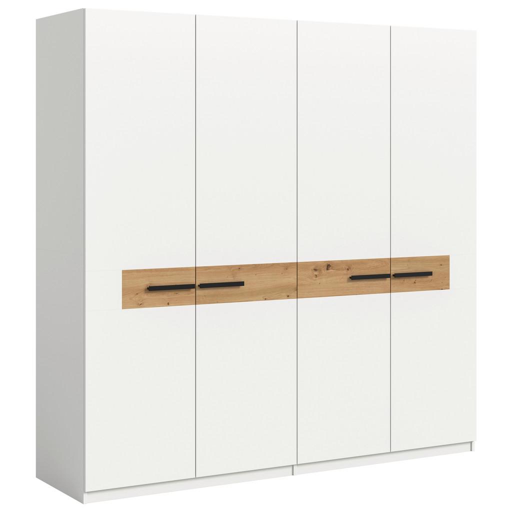 Drehtürenschrank Stanga Eiche Dekor/Weiß B: 200cm