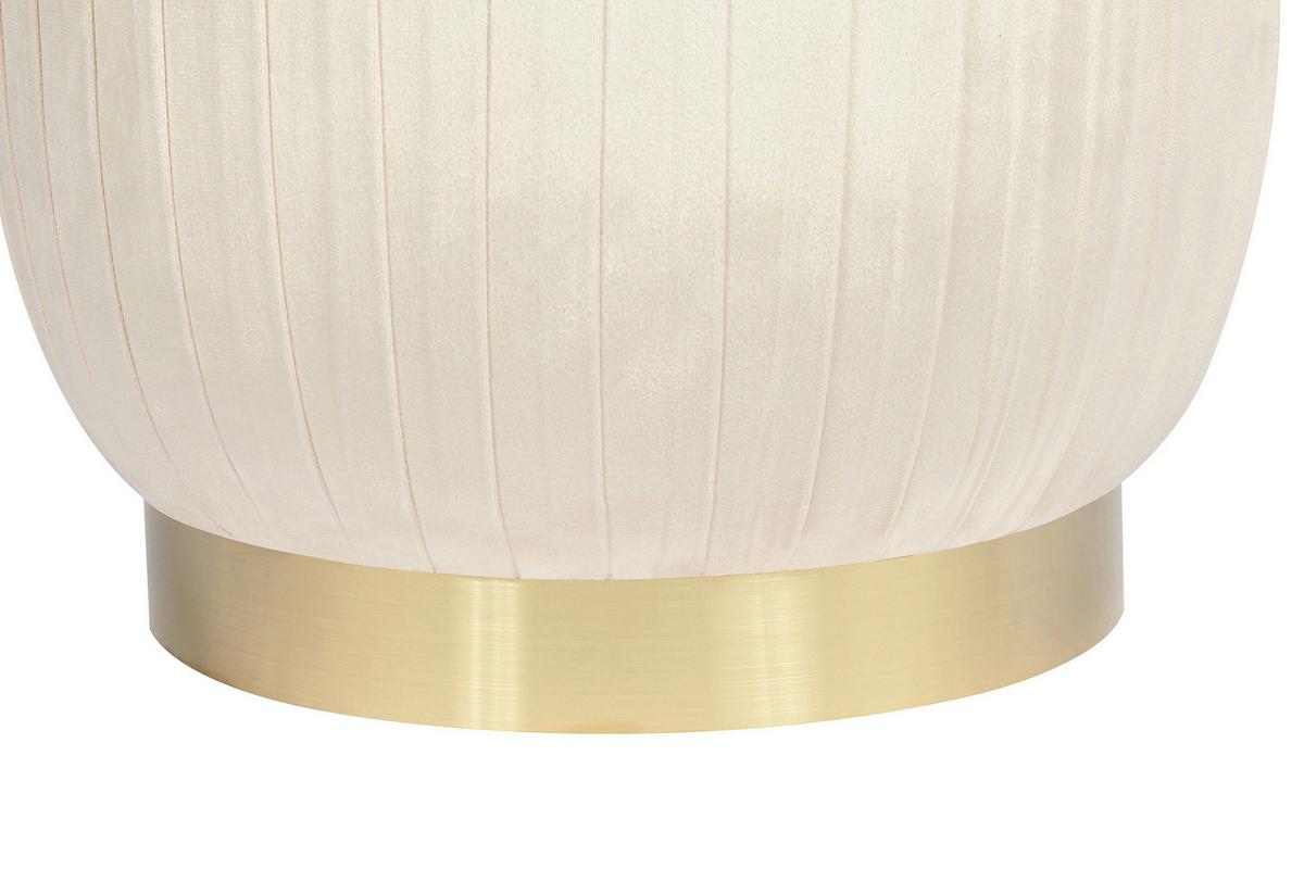 Hocker Lilje 100 Creme D: 43 cm - Goldfarben/Creme, Design, Textil (43/42cm) - Kayoom
