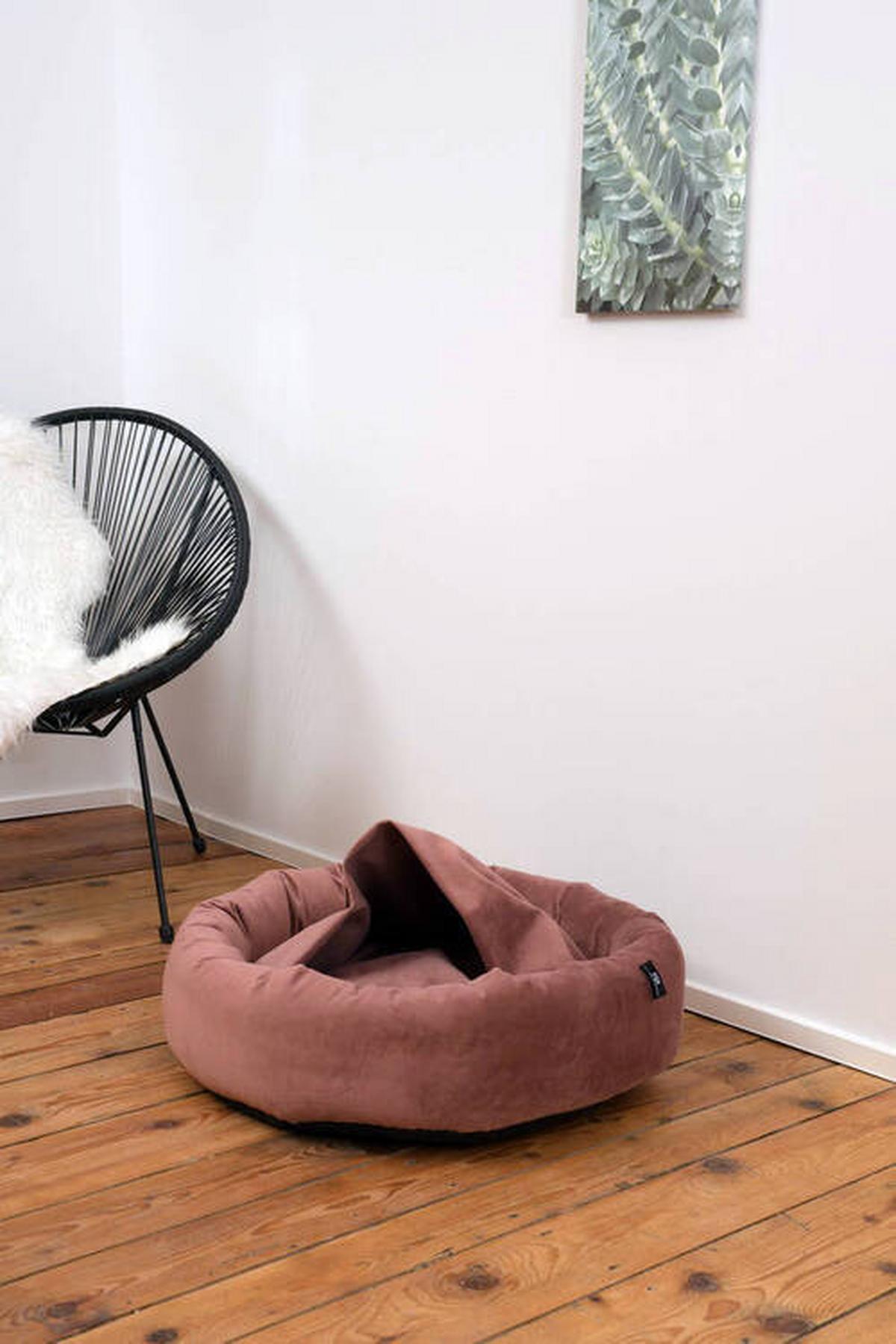 Hundebett Charly Rosa L: 90 cm - Rosa, KONVENTIONELL, Textil (90/90/18cm)