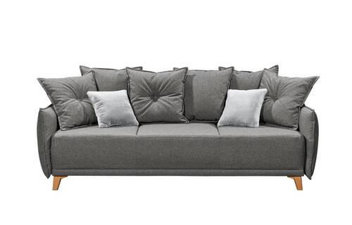 Schlafsofa Pamplona - Eichefarben/Silberfarben, Basics, Textil (232/91/105cm) - MID.YOU